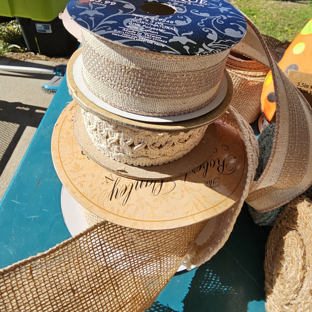 Assorted Burlap and Decorative Ribbons - Picture 2 of 11